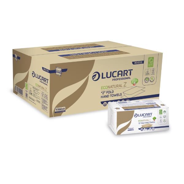 Asciugamani piegati a ''Z'' Lucart EcoNatural Z 21,5x23,5 …