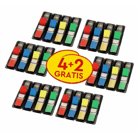 Post-it® Index Mini con dispenser rosso,verde, blu, giallo …