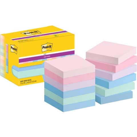 Foglietti Post-it® Super Sticky Soulful conf. 12 blocchetti …