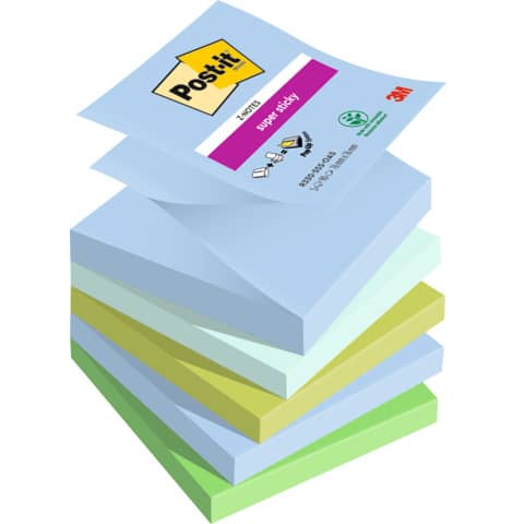 Ricariche di foglietti Post-it® Super Sticky Z-Notes Oasis …