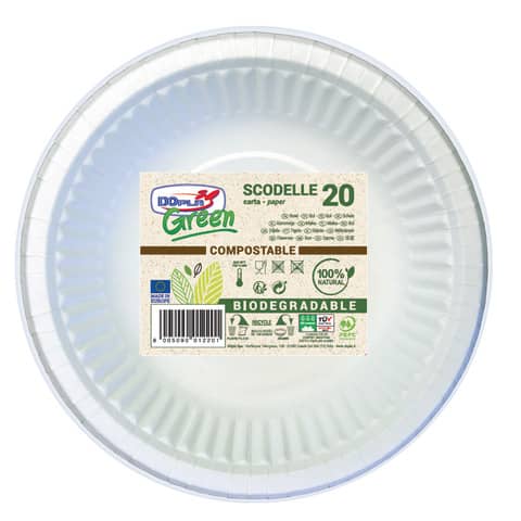 Scodelle carta Fluted Bio-Coated conf. 20 pz Dopla …