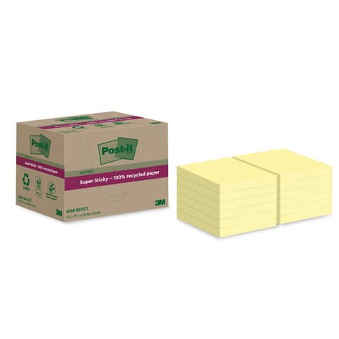 Foglietti riposizionabili Post-it® Super Sticky carta riciclata al …