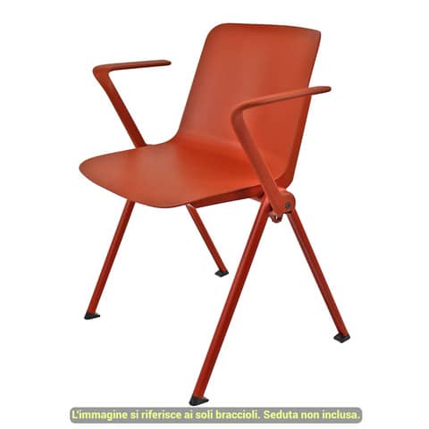 Coppia braccioli per linea Plus Unisit rosso mattone …