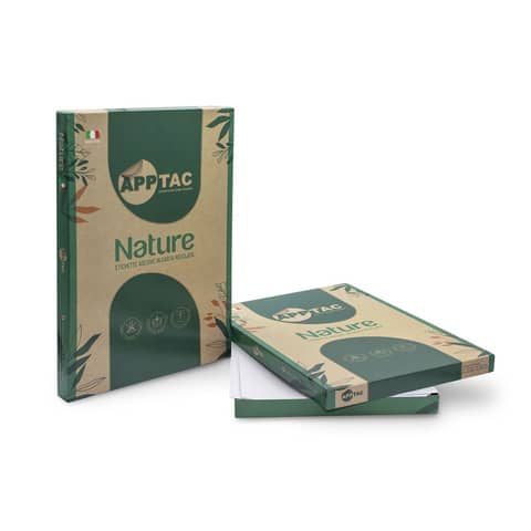 Etichette autoadesive bianche Nature in carta riciclata AppTac …