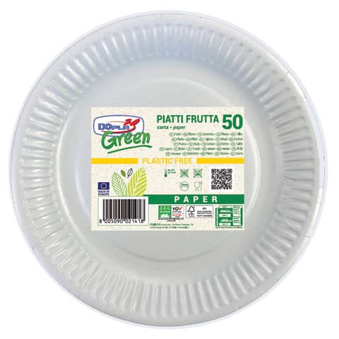 Piatti frutta carta fibra vergine Dopla Green - …