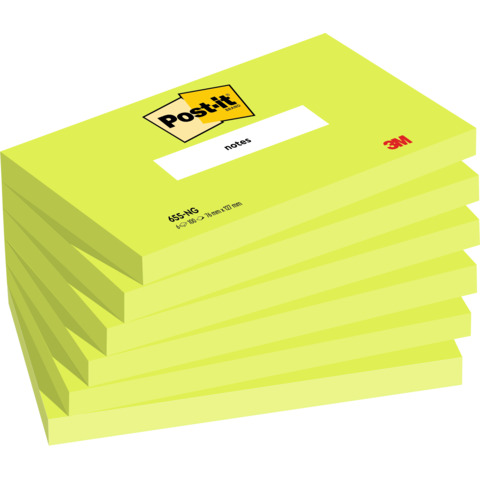 Foglietti Post-it® verde acido 100 fogli/blocchetto conf. 6 …