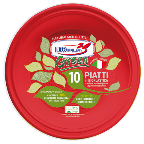 Piatti fondi Dopla Green biodegradabili e compostabili - …