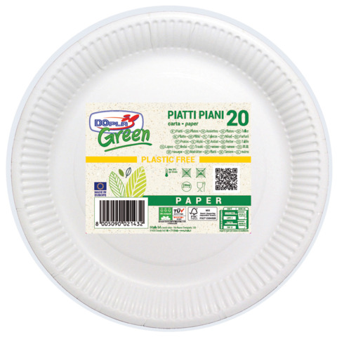 Piatti piani in fibra vergine Dopla Green Ø …