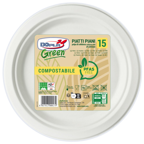 Piatti piani in polpa Dopla Green Pfas Free …