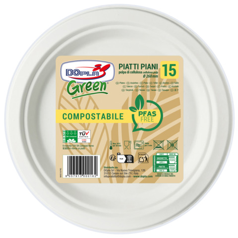 Piatti piani in polpa Dopla Green Pfas Free …