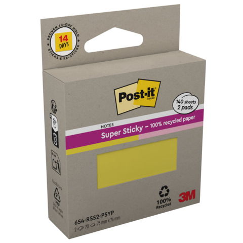 Foglietti riposizionabili Post-it® Super Sticky in carta riciclata …