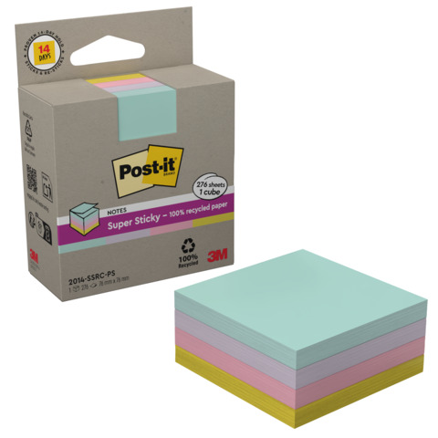 Foglietti riposizionabili Post-it® Super Sticky in carta riciclata …
