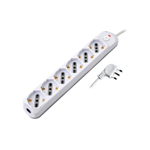 Multipresa con pulsante MKC 6 posizioni schuko bipasso …