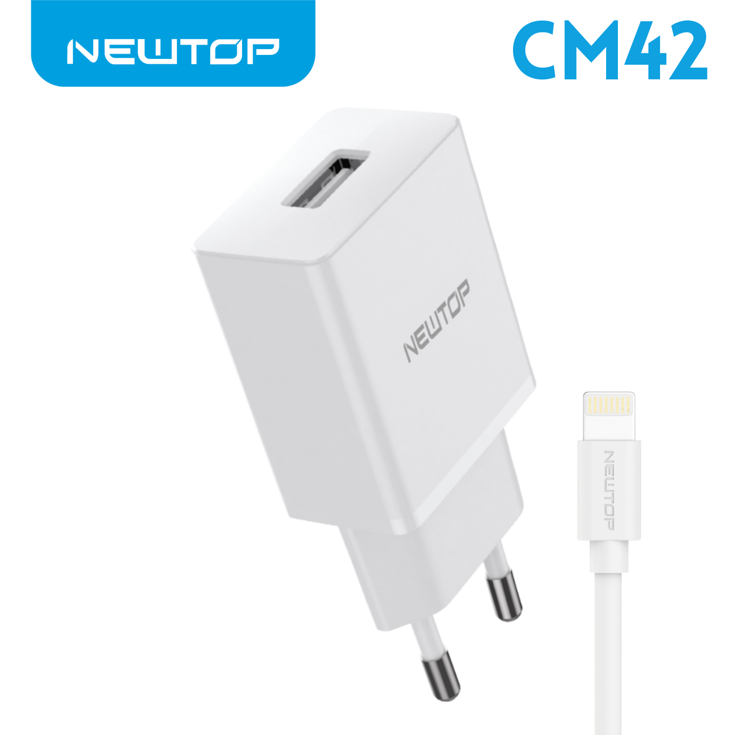NEWTOP CM42 CARICATORE DA MURO 1USB 5V-1A CON …