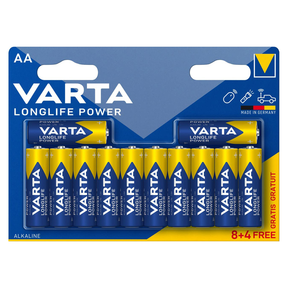 VARTA PILA LONGLIFE POWER STILO AA ALKALINE PACK12 …