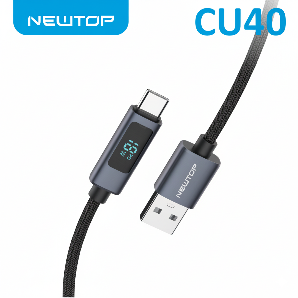 NEWTOP CU40 CAVO USB/TYPE-C 100CM CON DISPLAY A …