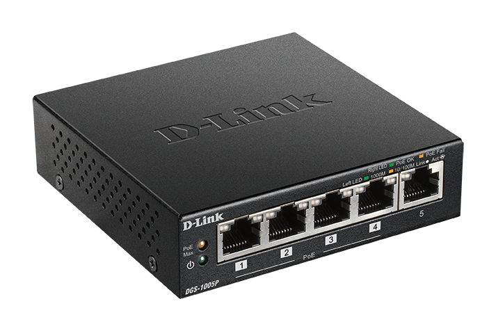 D-Link DGS-1005P/E POE+ 60W