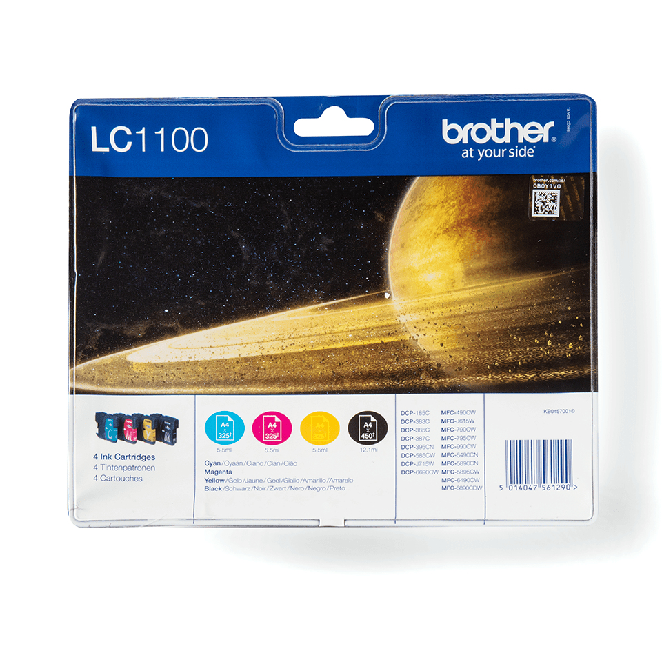 Brother LC-1100VALBPDR cartuccia d'inchiostro 4 pz Originale Nero, …