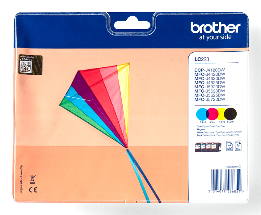Brother LC-223VALBPDR cartuccia d'inchiostro 1 pz Originale Nero, …