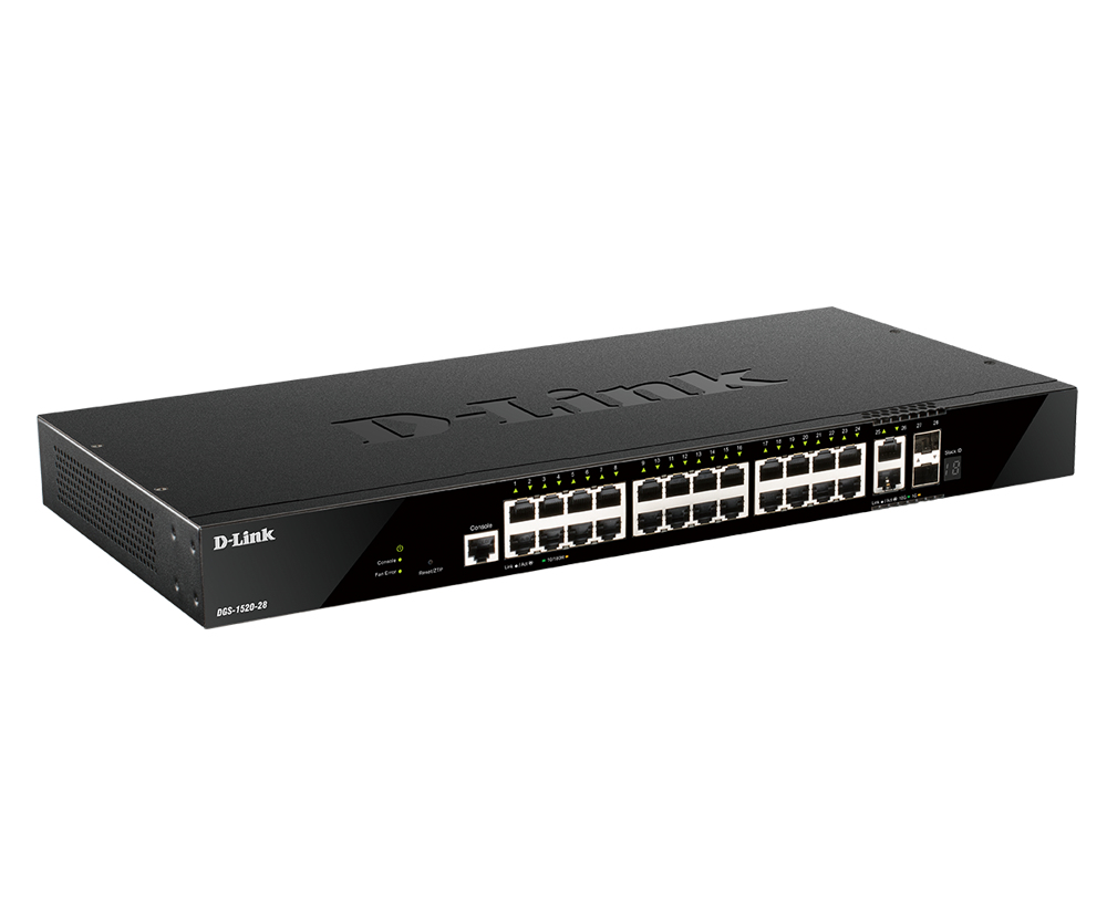 D-LINK DGS-1520-28/E 28-Port Smart Managed Gigabit Stack Switch …