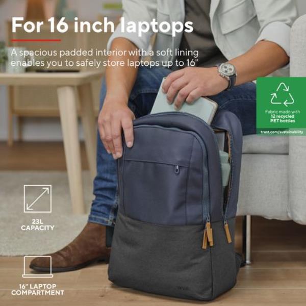 Zaino Lisboa - 16" - blu - Trust