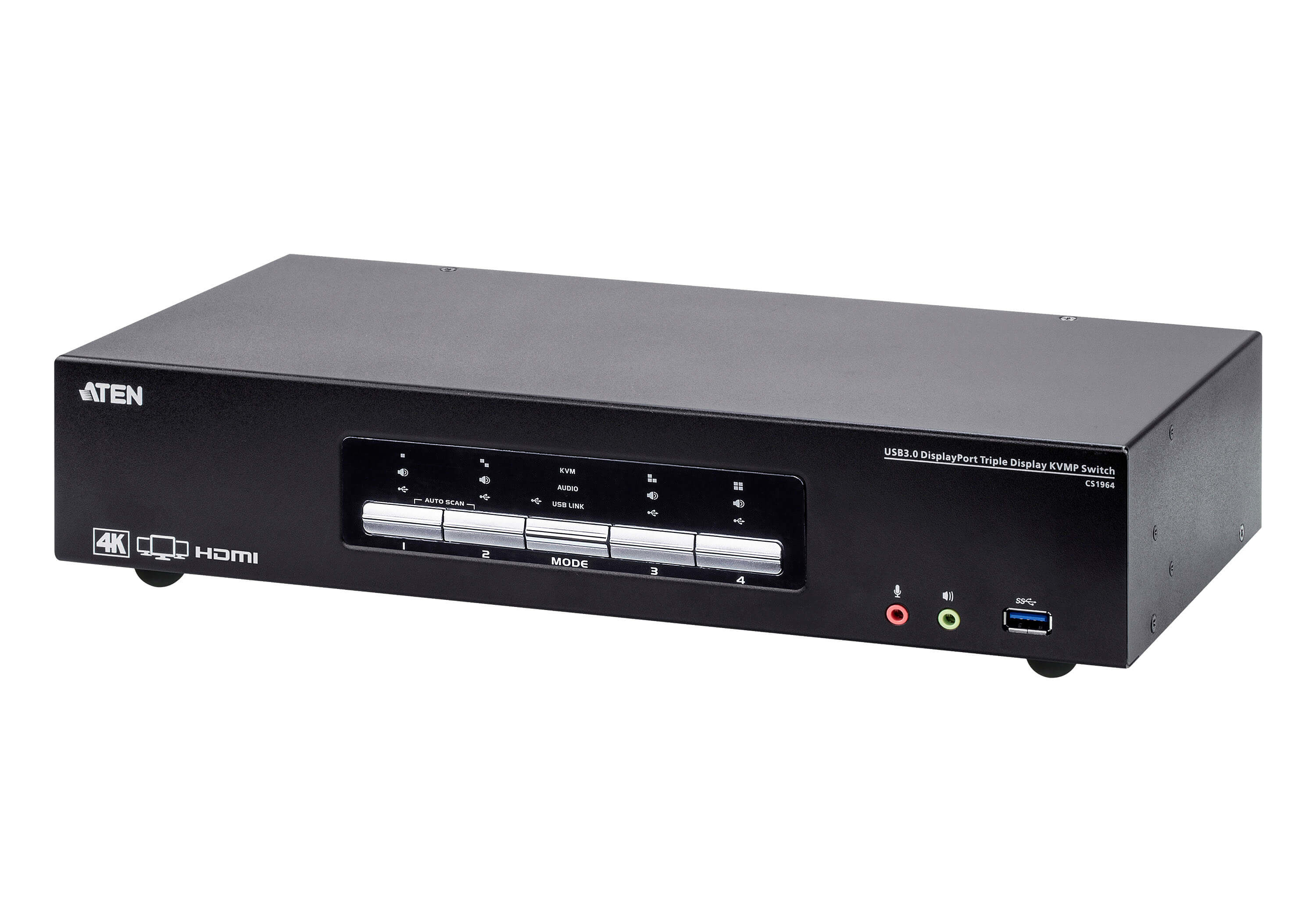ATEN CS1964-AT-G switch per keyboard-video-mouse (kvm) Nero