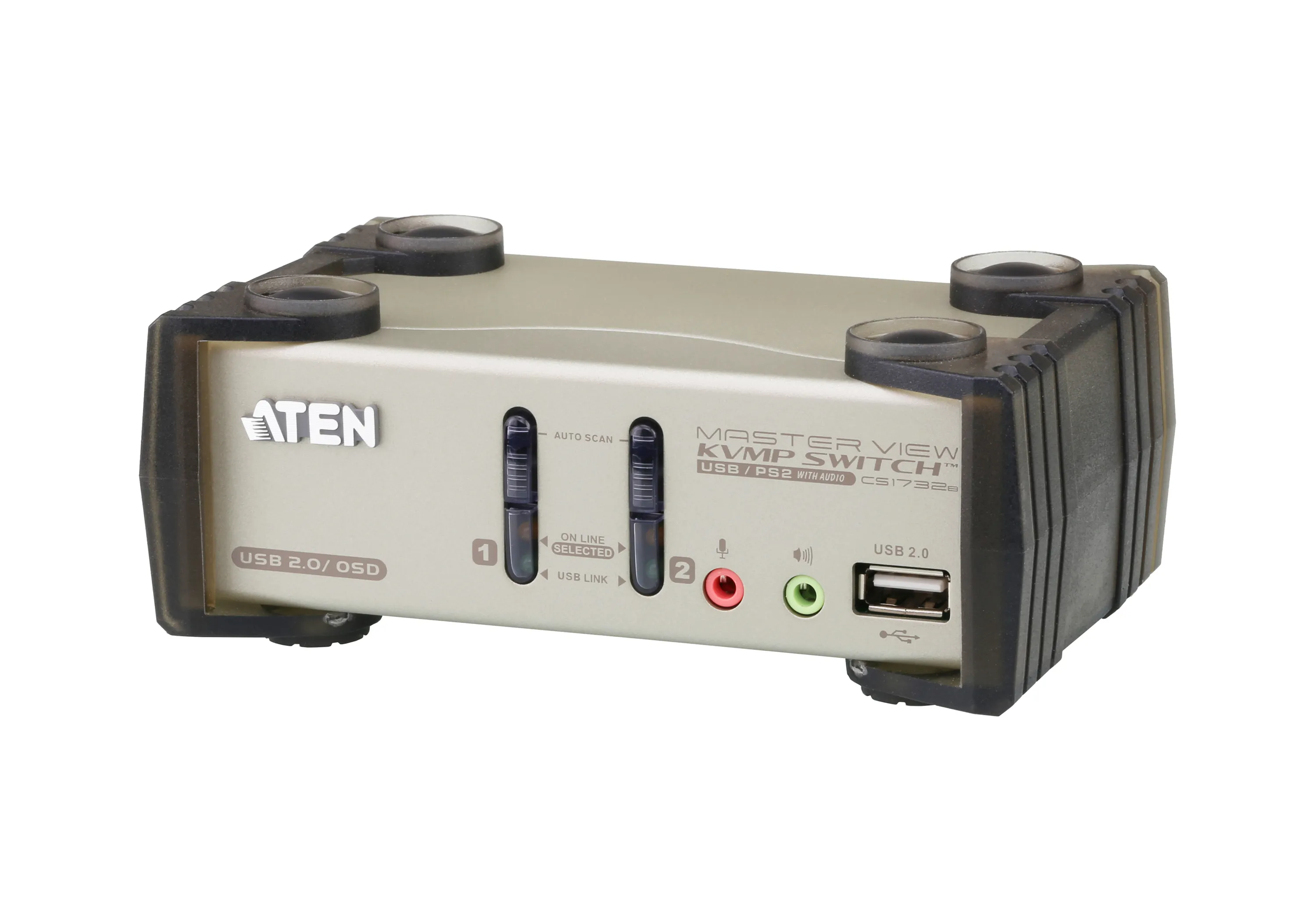 Aten CS1732B-AT-G 2P PS/2-USB VGA/Audio KVMP Switch W/OSD