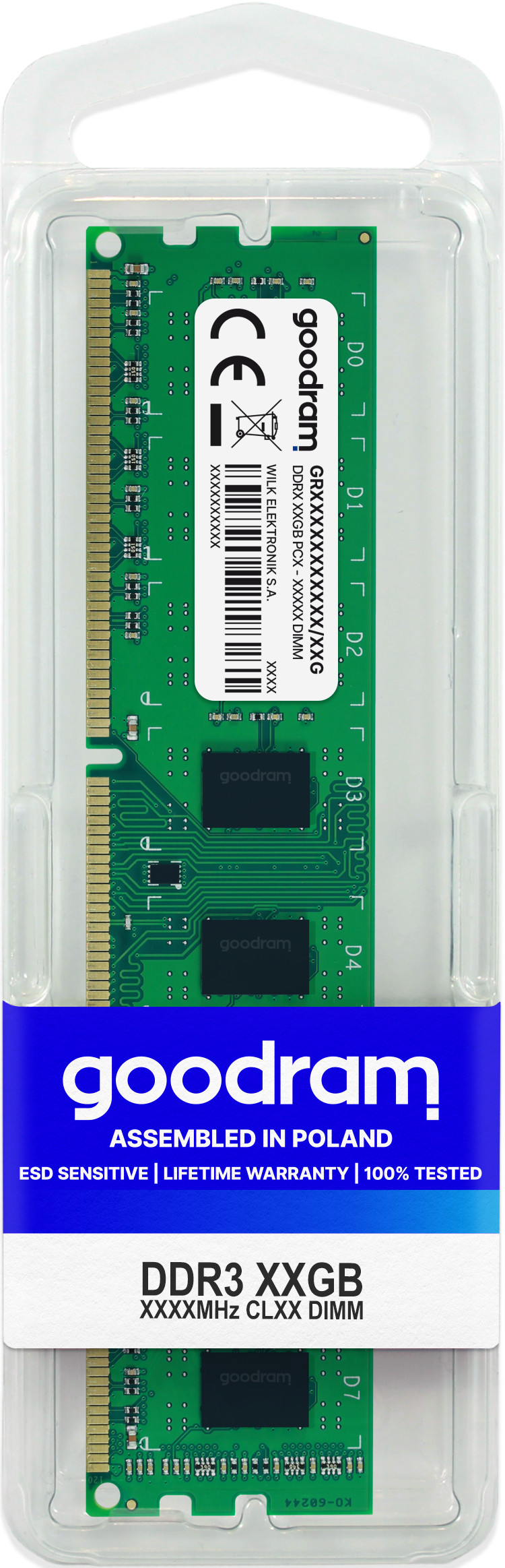 DDR3 8GB 1600 MHZ GOODRAM CL11 PC3-12800 DIMM