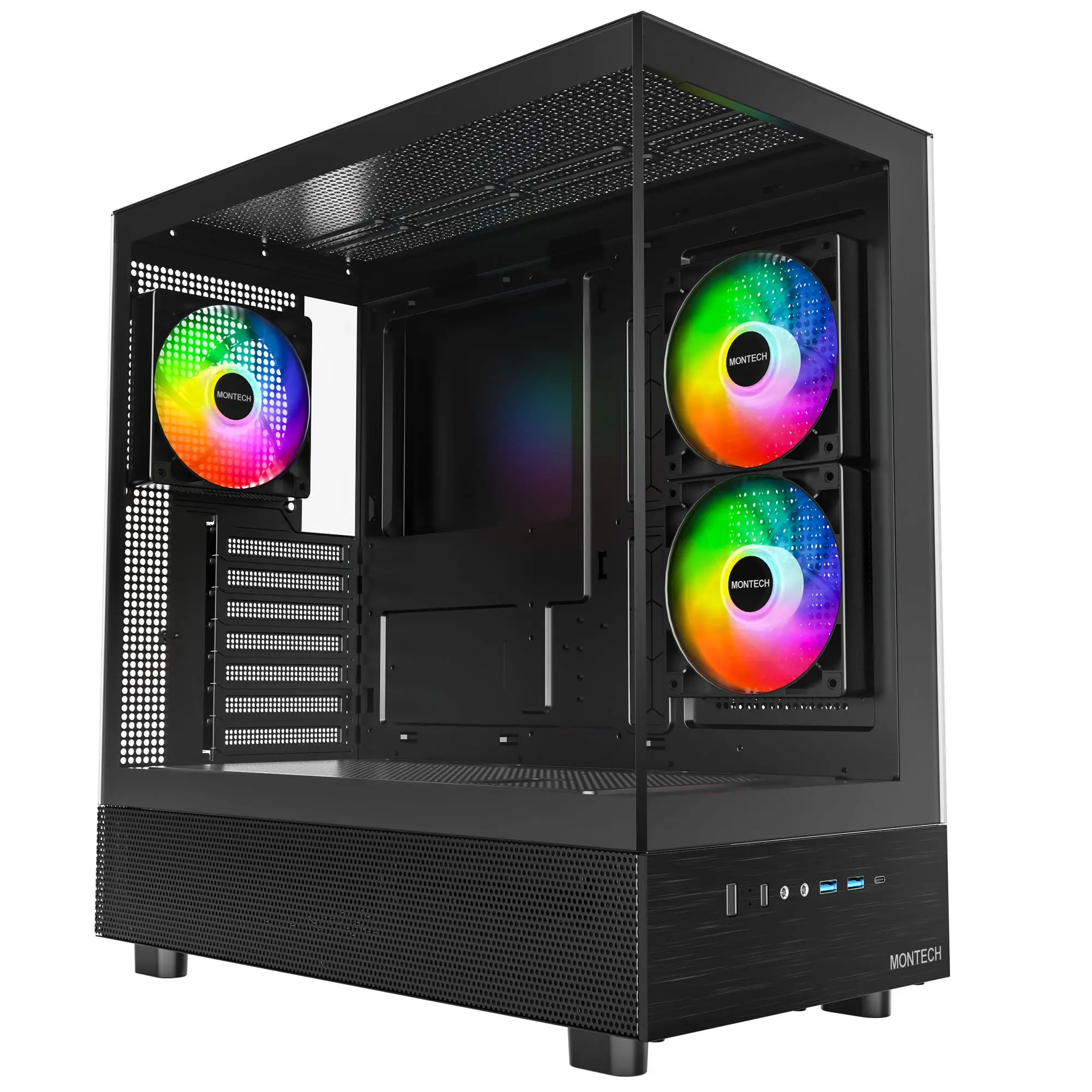 Montech XR, Midi-Tower, ATX, ARGB, Vetro Temperato - …