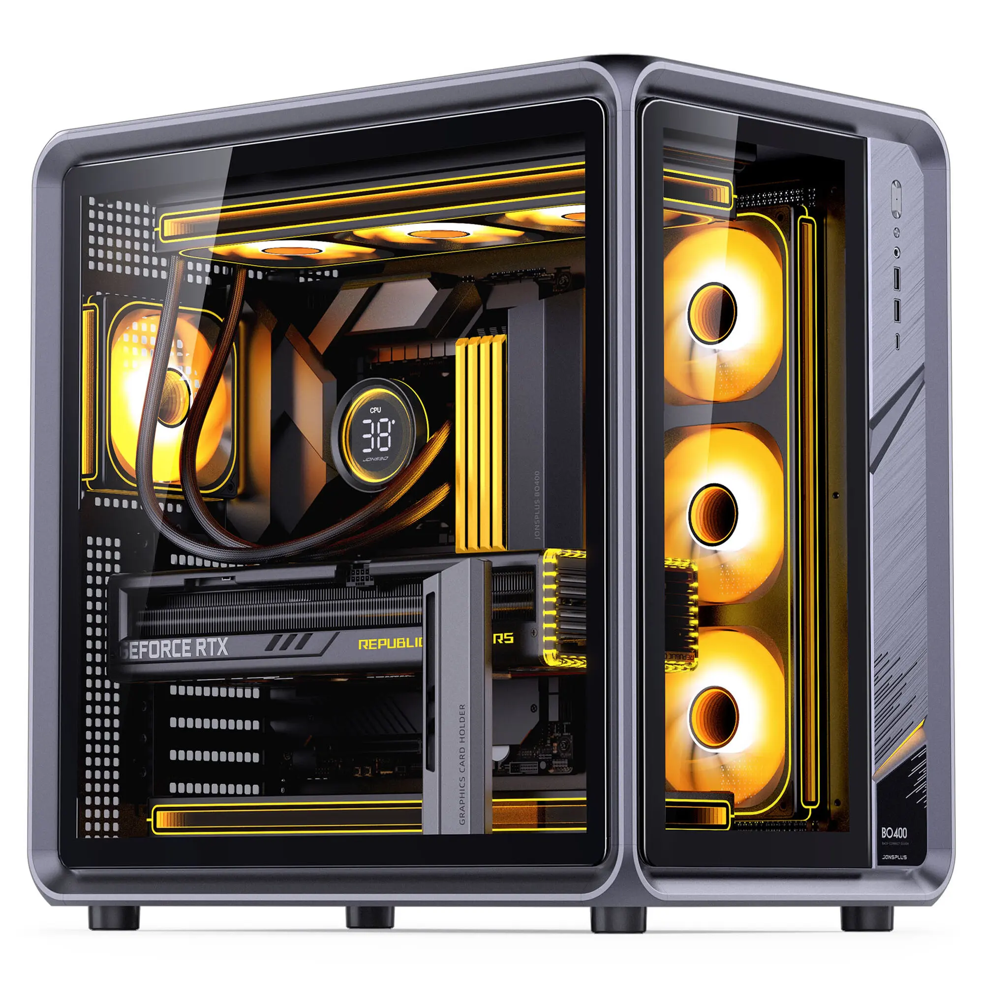Jonsplus BO400 - Case Midi-Tower ATX Vetro Temperato …