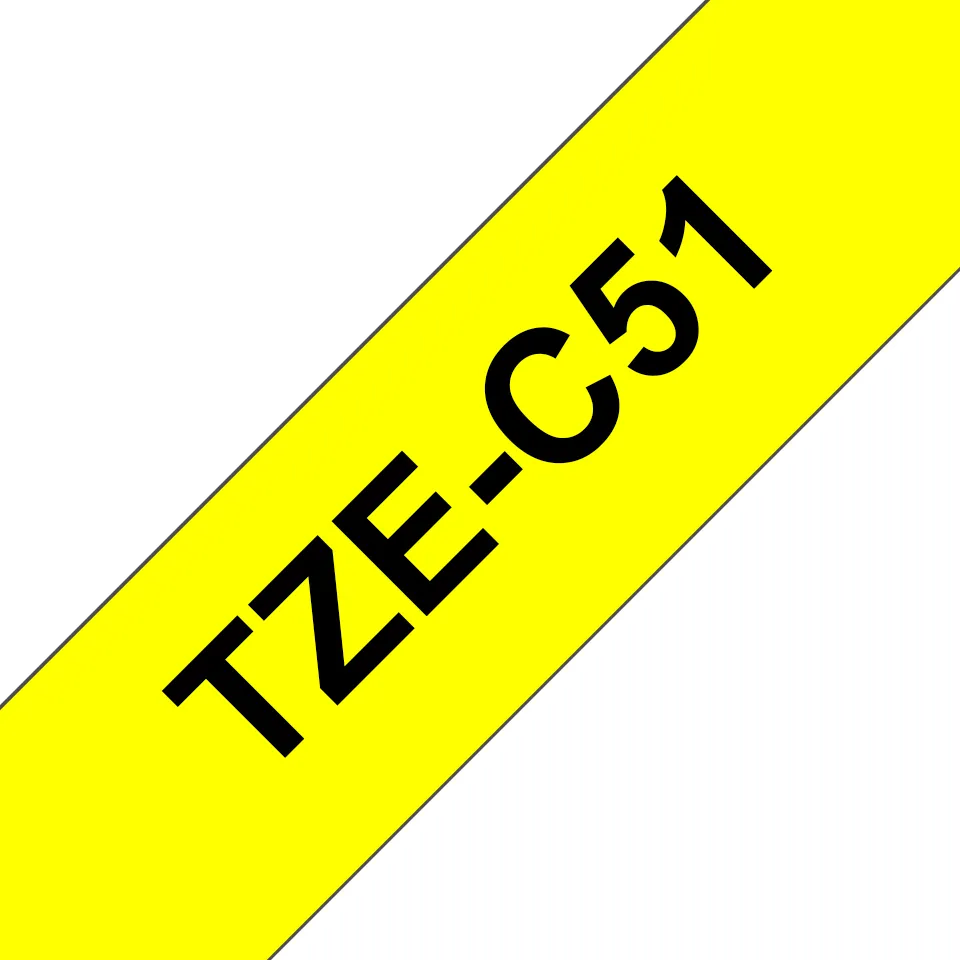 Brother TZE-C51 nastro per etichettatrice Nero su giallo …