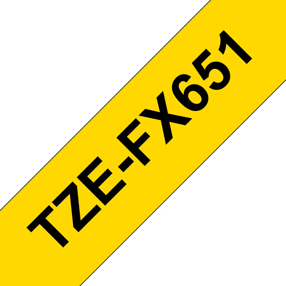 Brother TZE-FX651 nastro per etichettatrice Nero su giallo …