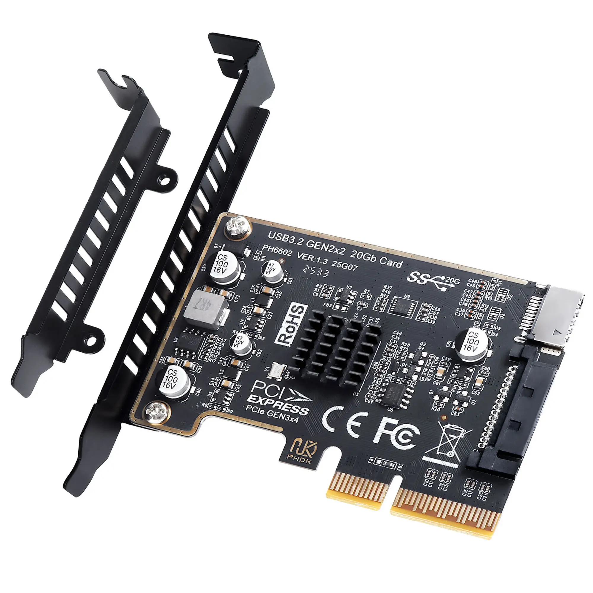 Graugear G-PCI-E-20G - Scheda PCIe Gen4 con header …