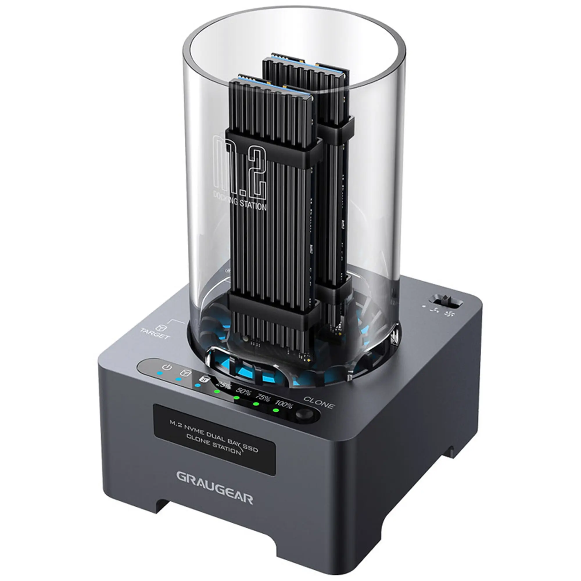 Graugear Docking Station Clonatore per M.2 NVMe SSD, …