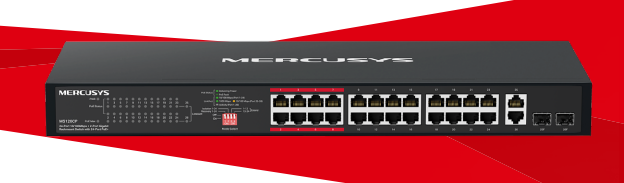 SWITCH MERCUSYS MS126CP 24P LAN PoE +2P Gigabit …
