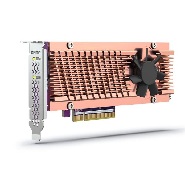 QNAP QM2-2P-384A, PCIe, M.2, PCIe 3.0, Marrone, Grigio, …