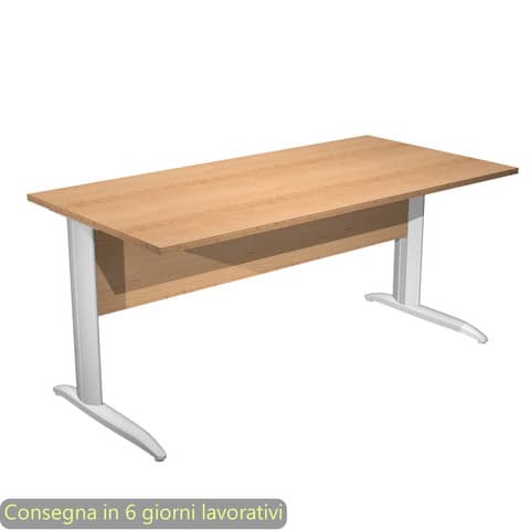 Scrivania lineare Easy - 160 x 80 x …
