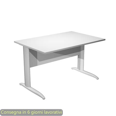 Scrivania lineare Easy - 120 x 80 x …