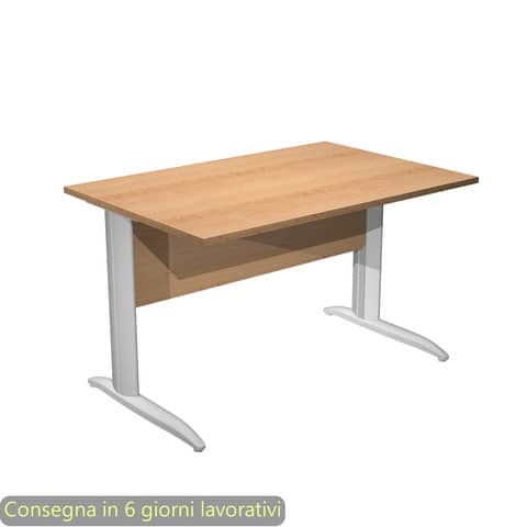 Scrivania lineare Easy - 120 x 80 x …