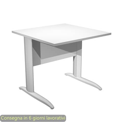 Scrivania lineare Easy - 80 x 80 x …