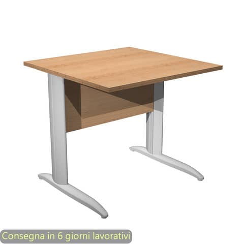 Scrivania lineare Easy - 80 x 80 x …