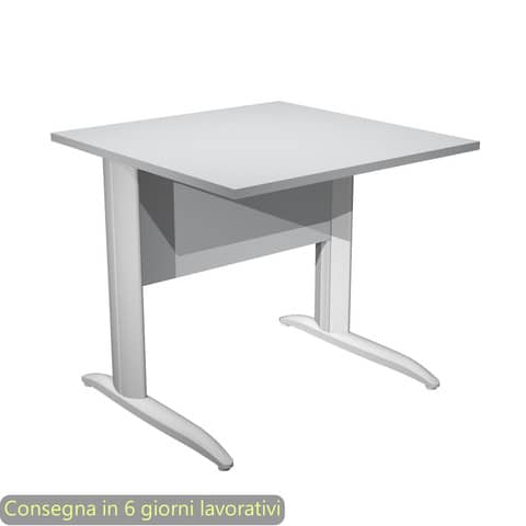 Scrivania lineare Easy - 80 x 80 x …