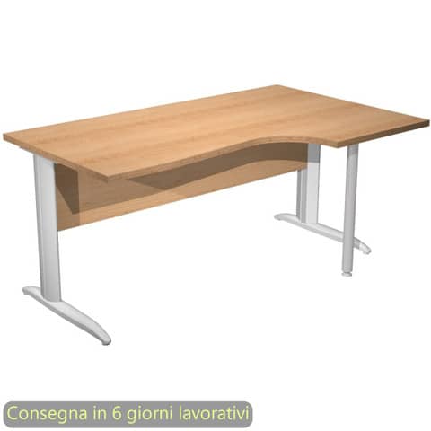 Scrivania Compact Destro Easy - 160 x 60/80/100 …