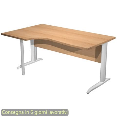 Scrivania Compact Sinistro Easy - 160 x 60/80/100 …