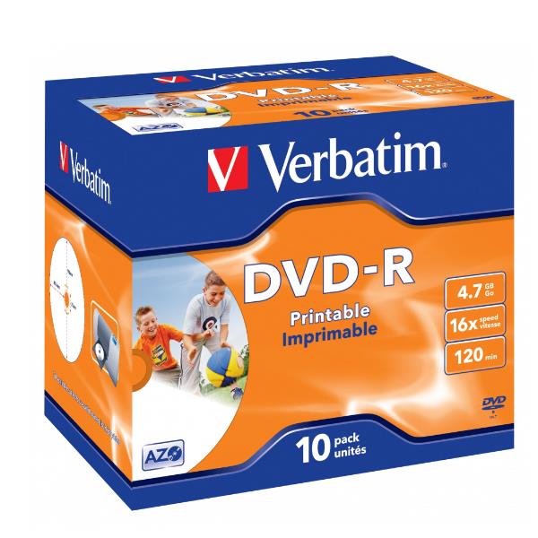 Verbatim - Scatola 10 DVD-R - Jewel Case …