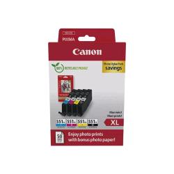 Canon CLI-551XL C/M/Y/BK Photo Value Pack - Confezione …