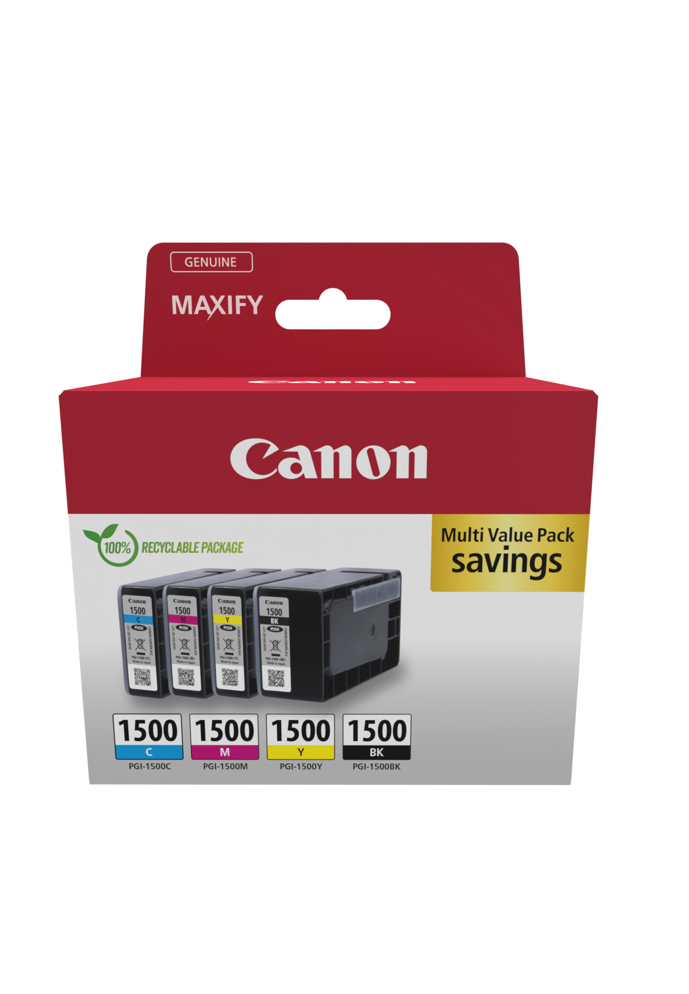 Canon PGI-1500 BK/C/M/Y Multipack - Confezione da 4 …