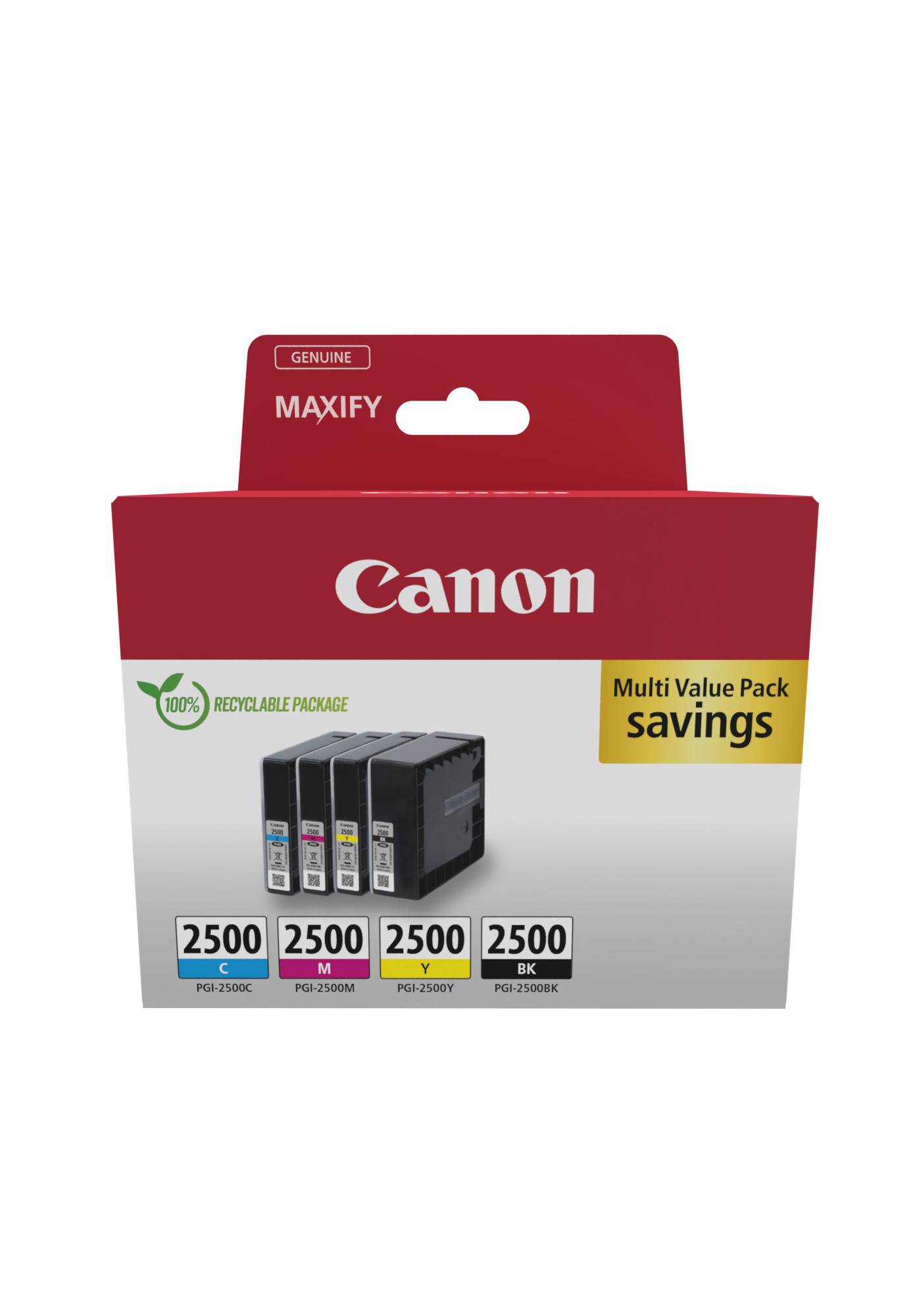 Canon PGI-2500 BK/C/M/Y Multipack - Confezione da 4 …