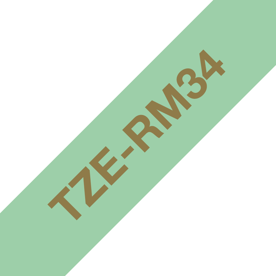 Brother TZe-RM34 - Satinata - oro su verde …