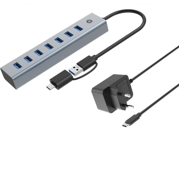 Conceptronic HUB USB 3.0 7 PORTE con alimentatore, …